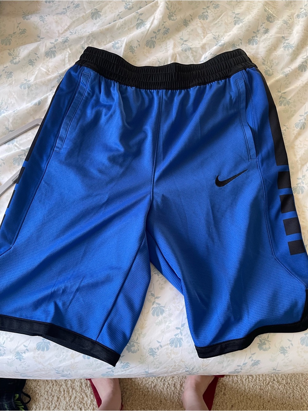 Nike Men’s Royal Blue Athletic Shorts with Black Accents